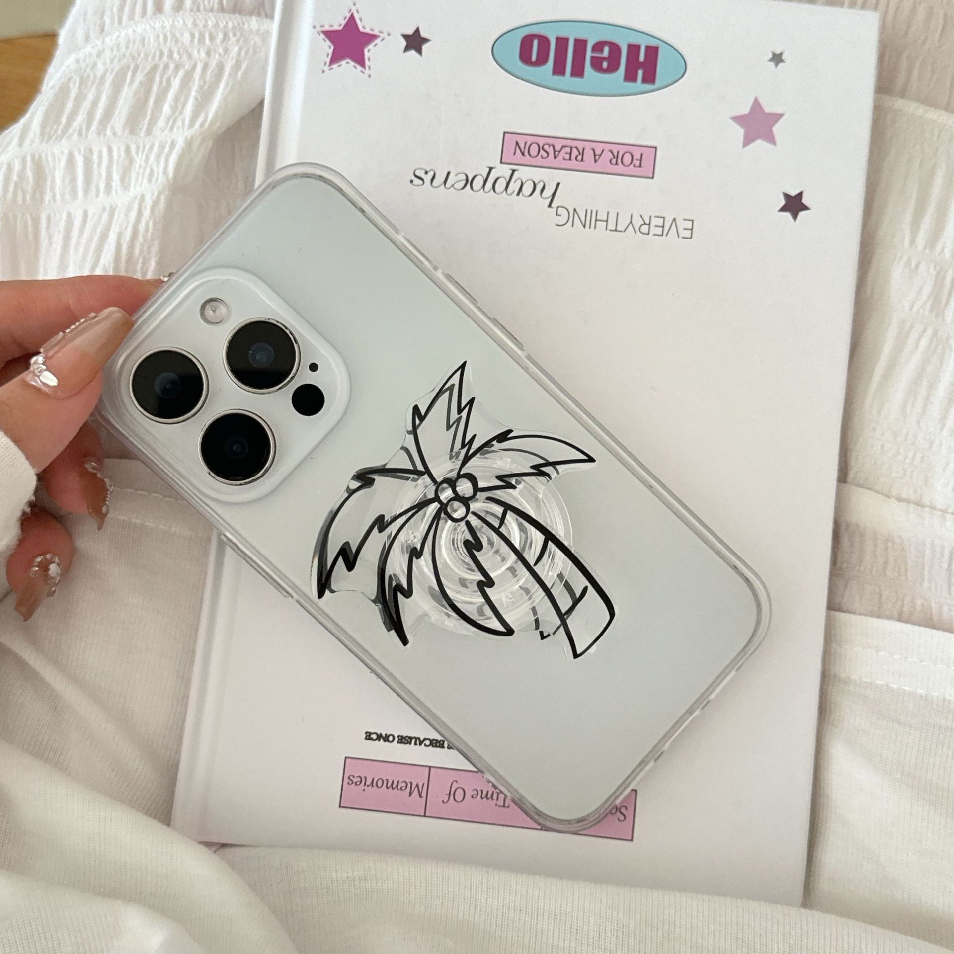 Simple verano pequeño y fresco para iPhone16 funda para teléfono móvil 15ProMax Coconut 14Pro femenino 13 nuevo 16PM