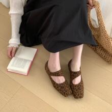 2025法式红色粗跟玛丽珍单鞋女复古猪鼻子低跟芭蕾晚晚温柔奶奶鞋