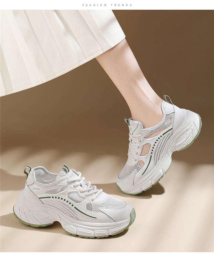 Giày sneaker nữ đế dày mùa hè 2025 đa năng đế mềm êm chân — 7252 gót xanh cao 5cm, 7252 màu xám gót cao 5cm chi tiết 12
