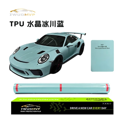 Cross-Border Supply of High-Quality Tpu Color-Changing Film Ppf Crystal Glacier Blue Car Paint Protection Film Anti-Scratch Self-Healing (Car paint protective film) - tpu-crystal-glacier-blue-tpu-color-changing-film-ppf-paint-protection-film