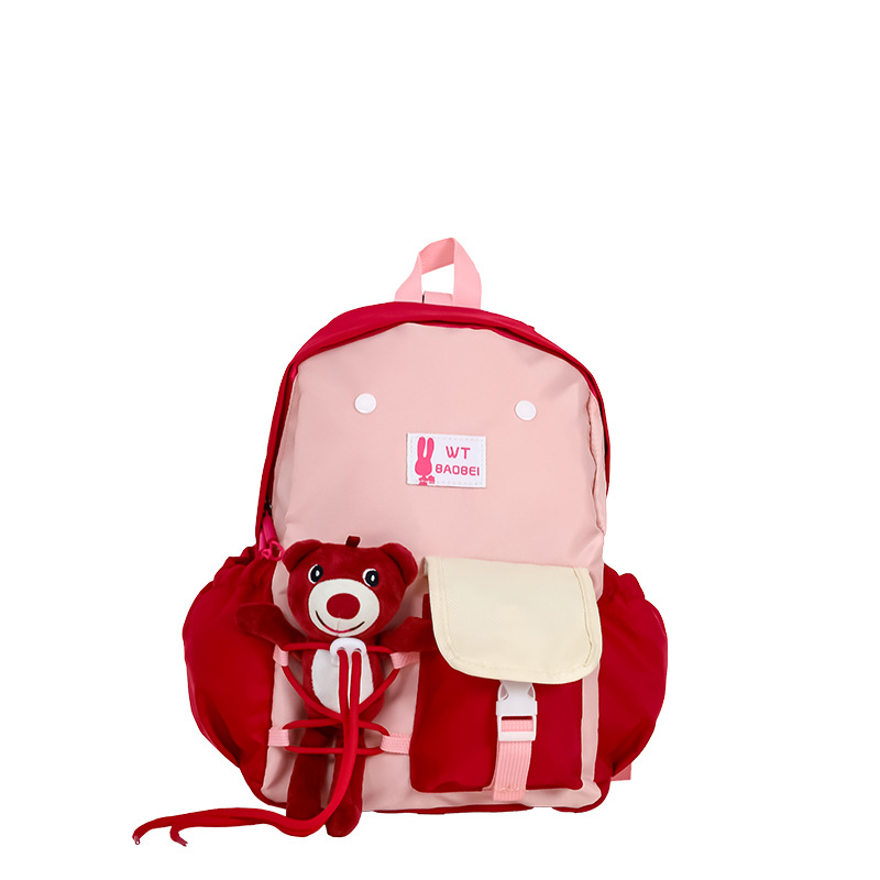 2026 nuevo estilo coreano bolsas escolares para estudiantes de jardín de infantes lindas muñecas de peluche mochilas para niños y niñas