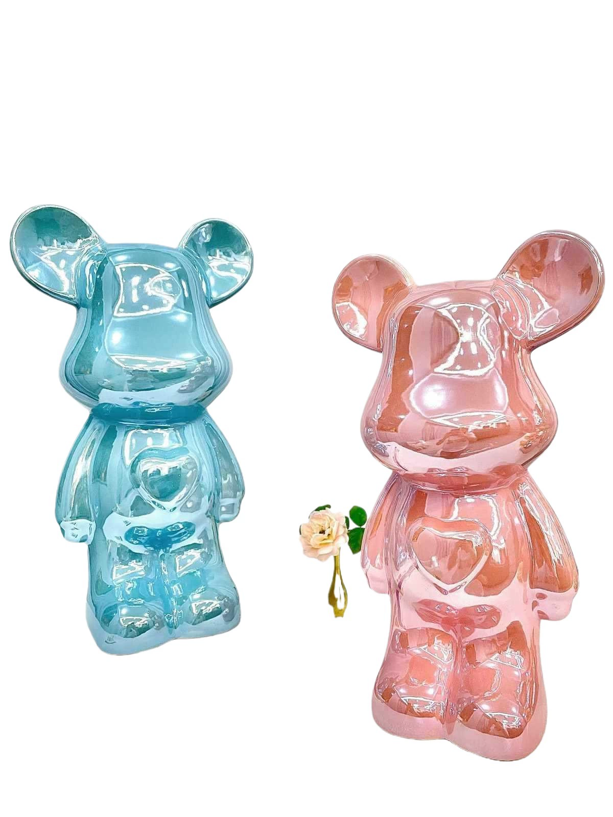 Керамическая фигурка Care Bear, светлая люксовая декорация, глянец, разные размеры и цвета