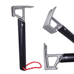 Outdoor Multi-functional Hammer Aluminum Handle Stainless Steel Hammer Camping Tent Peg Hammer Nail Puller Claw Hammer