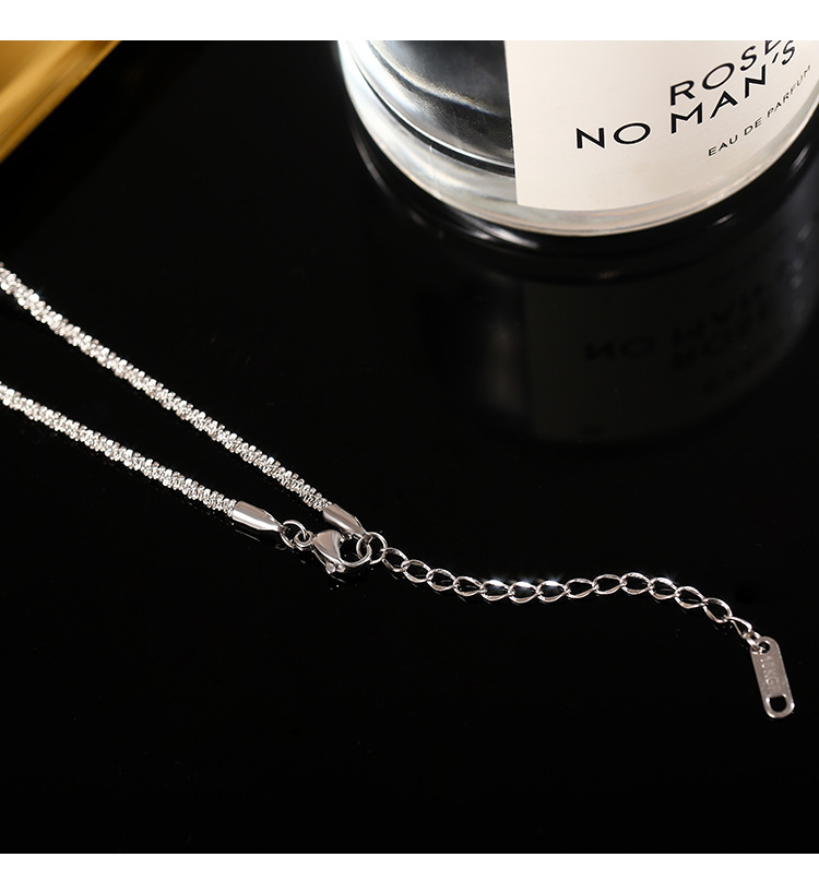Simple Style Solid Color Titanium Steel Plating Necklace 1 Piece display picture 5