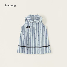 宥宝童装女童条纹背心裙夏季新款女宝宝洋气翻领连衣裙甜美公主裙