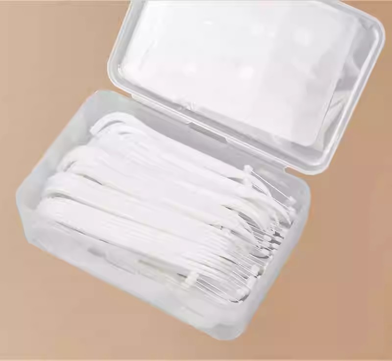 JINDARI Güzellik Diş Ipi Bambu Kürdan Tek Kullanımlık Taşınabilir Paket Ev Büyük Kutu Diş Ipi Sopa Diş Ipi + Kürdan Seti