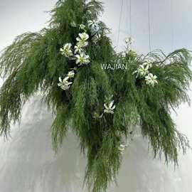 高品质芦荀草仿真绿植橱窗森系布景拍照婚礼高级感圣诞树周岁布置