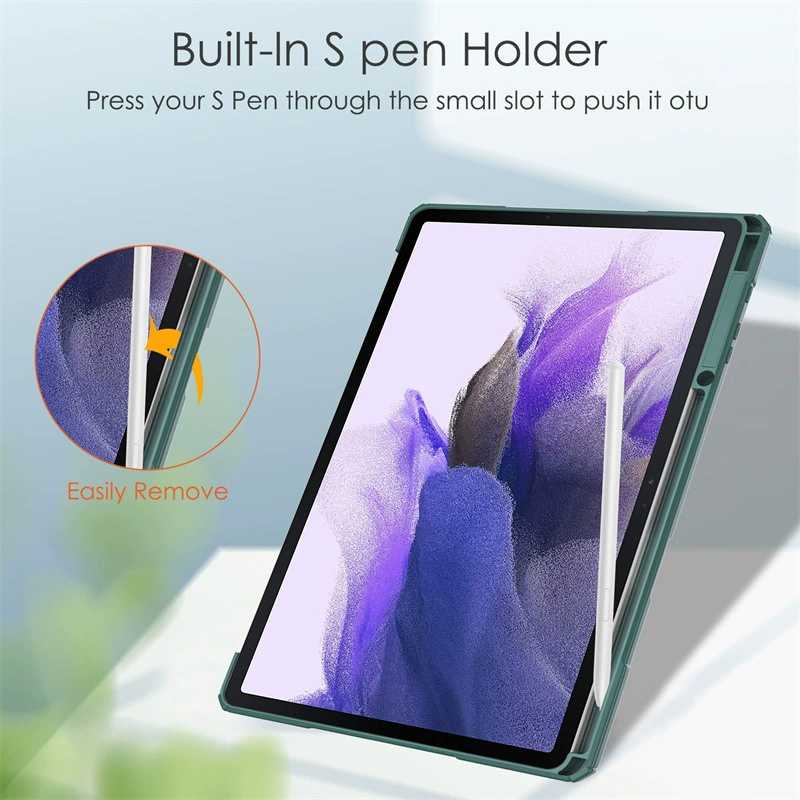 Защищённый кожаный чехол для планшета Samsung TAB S8 S7 T870 acrylic пенал противоскользящий плоский чехол S8PLUS с откидной крышкой