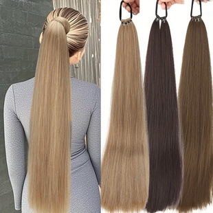 Cross the Foreign Trade Ponytail Braided Ponytail Ponytail with Rubber Band Ready Stock Wholesale