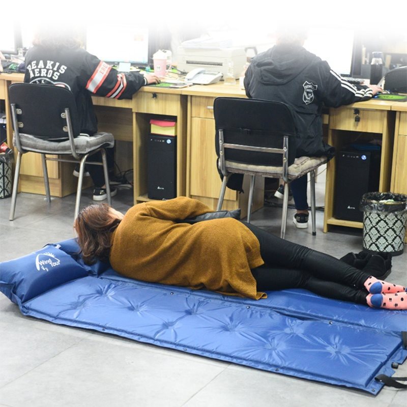 屋外自動インフレータブルマットピクニックキャンプ厚みのあるテントフロアマットレス昼休みマットレスダブル防湿マット|undefined