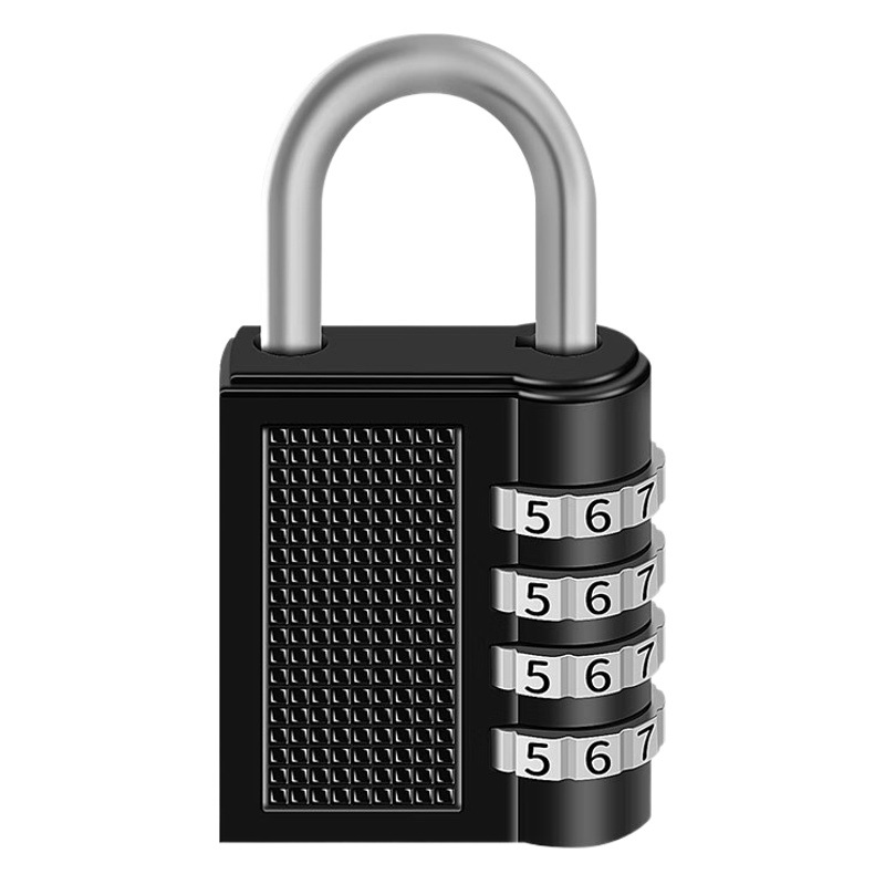 in stock 4 digit combination lock padlock gym warehouse door anti-theft lock metal outdoor large wardrobe padlock