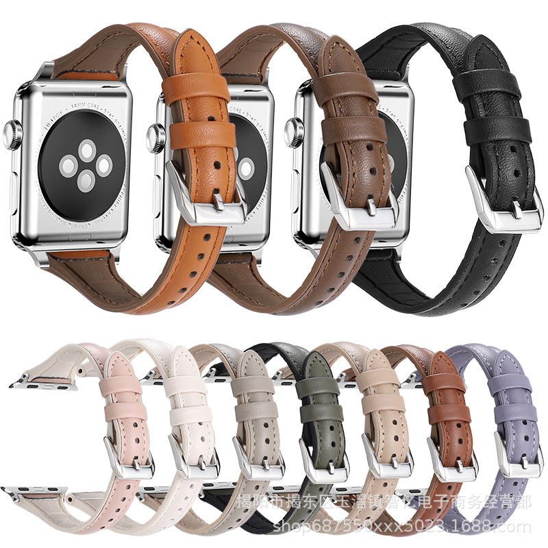 Applicable to Apple Apple iwatch Watch with Small Man Waist Leather Ladies S7/S8/S9 Smart Watch Huawei