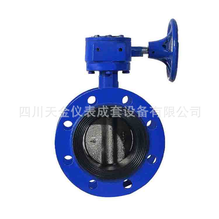 304无销板涡轮法兰蝶阀D341X-10/16手动蝶阀球墨铸铁消防阀门DN50