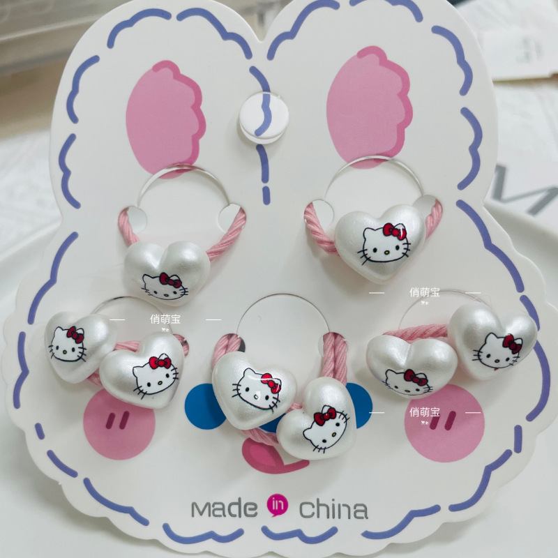（俏萌宝）甜美秋季少女风韩版笑脸花亮晶草莓发饰橡皮筋宝宝头绳|undefined