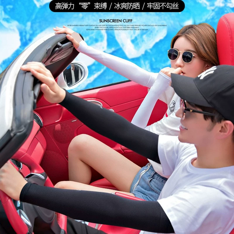 Silk summer sleeves, travel gloves for men and women for cycling, Korean style
