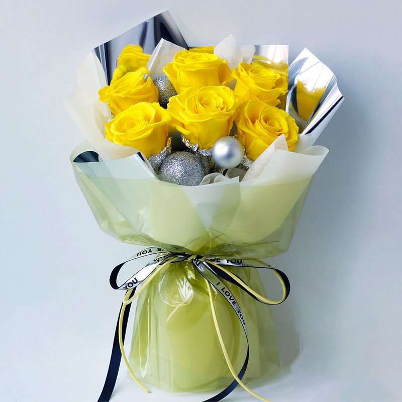 Regalo del Día de la Madre, ramo de flores galácticas, flores eternas, rosas verdaderas, ramo de flores eternas para niñas, producto terminado, sentido superior.