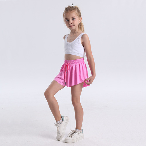 Girls kids golf tenis skirts  rugby sports skirts Child Running Tennis Short Skirt Pants Pocket Sports Shorts for children