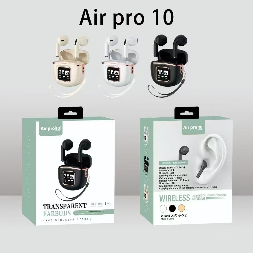 Air pro10 wireless in-ear bluetooth headset long life TWS sports bluetooth headset factory direct gift