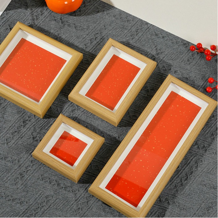 Manufacturer Supplies Wholesale Blank Photo Frames, New Chinese Style Long Framed Characters, Chinese Painting Brush Calligraphy Frames, Puzzles, Wall Hanging Photo Frames