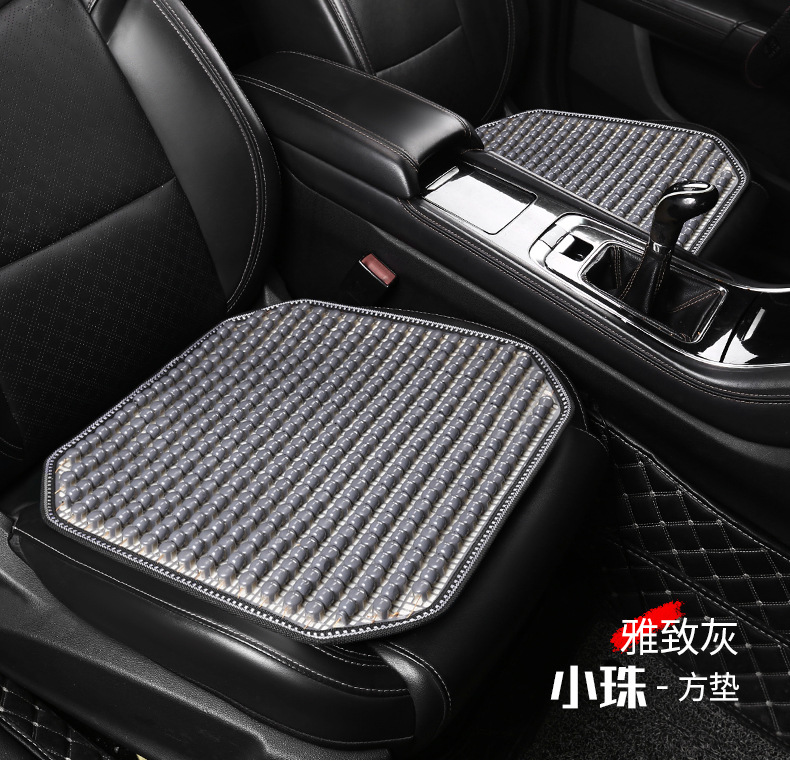 Summer Breathable Wooden Bead Lumbar Support Cushion for Car Drivers, Universal Backrest Pad for Trucks and Offices