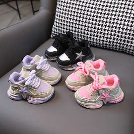 二棉小孩儿童潮鞋1-6岁3男童运动鞋加绒保暖女童跑步鞋学步幼童鞋