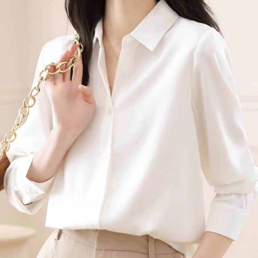 衬衫女长袖夏季新款韩版宽松防晒衣衬衣通勤百搭职业装休闲打底衫