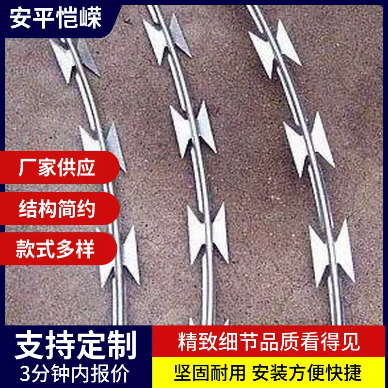 热镀锌刀片刺绳刺丝滚笼防爬防盗网不锈钢刺网防锈隔离围墙防爬网