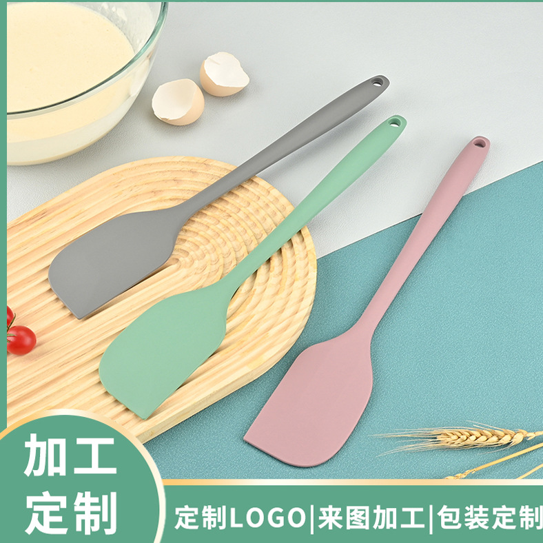 Raspador de silicona personalizado todo incluido raspador de silicona todo en uno raspador de mezcla de crema de cocina raspador de espátula para hornear resistente a altas temperaturas