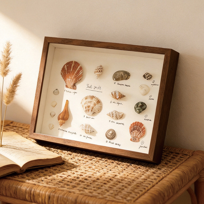 Hollow Three-Dimensional Shell Conch Specimen Frame DIY Dried Flower Butterfly Decorative Picture Frame Bubble Blind Box Storage Photo Frame Hollow Three-Dimensional Shell Conch Specimen Frame DIY Dried Flower Butterfly Decorative Picture Frame Bubble Blind Box Storage Photo Frame