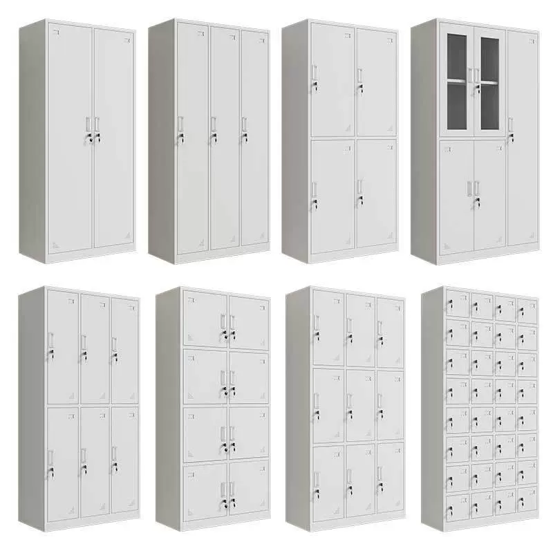 跨境拆装钢制更衣柜员工储物柜铁皮柜宿舍带锁换衣存包柜浴室鞋柜