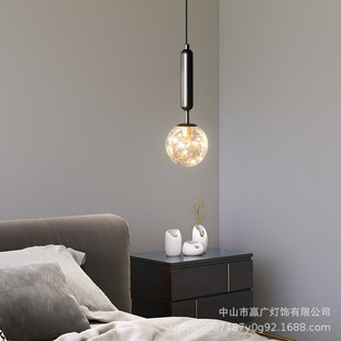 北欧现代简约轻奢网红玻璃吊灯卧室床头餐厅过道橱窗满天星吊灯-阿里巴巴