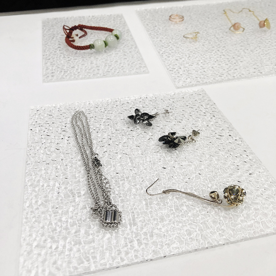首饰展示板亚克力波浪石头纹饰品托垫戒指环珠宝陈列拍照展示道具