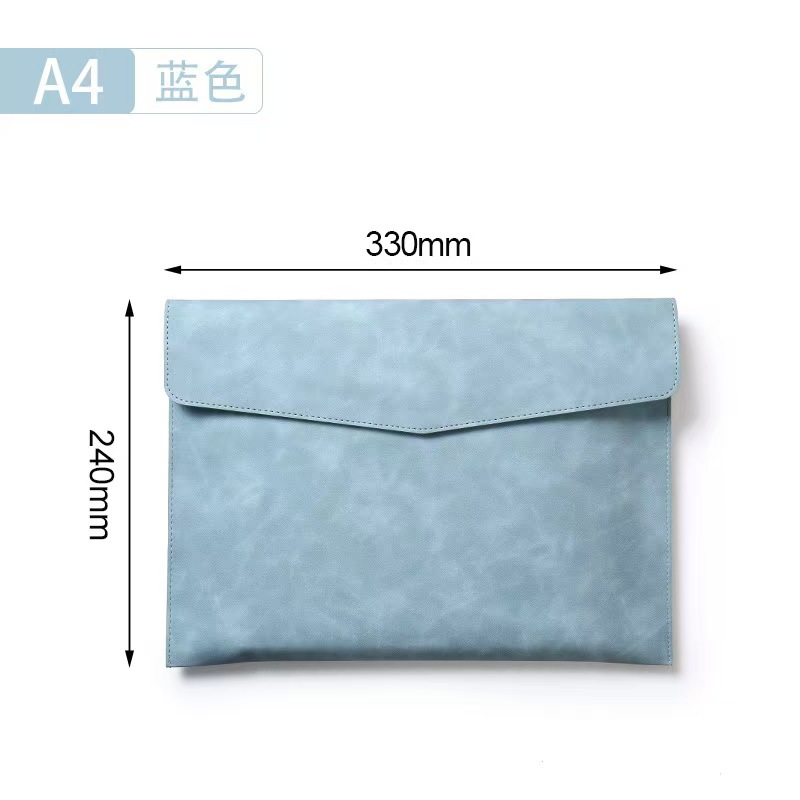 가죽 서류가방 A4-스카이블루