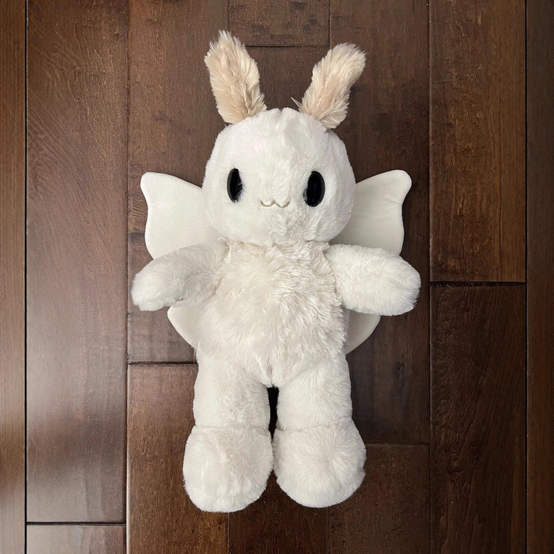 跨境热卖Build A Bear BAB 2025 Sky Puppy 白色蛾人熊毛绒玩偶公|undefined