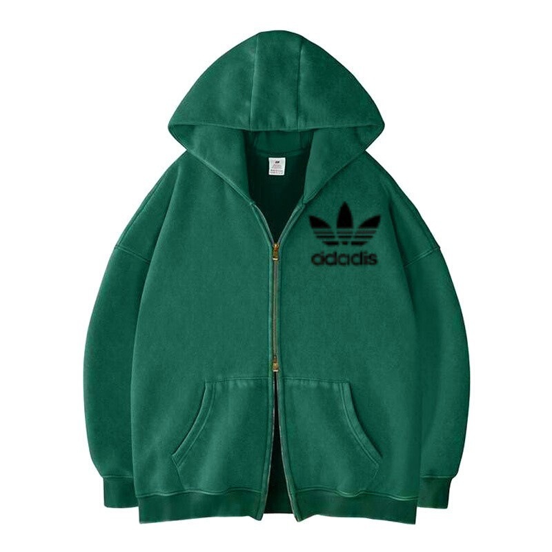 Cross-Border Clover Sports Jacket Double Zipper Coat Unisex Couple Trendy Brand Zip-Up Hoodie Long Sleeve Top