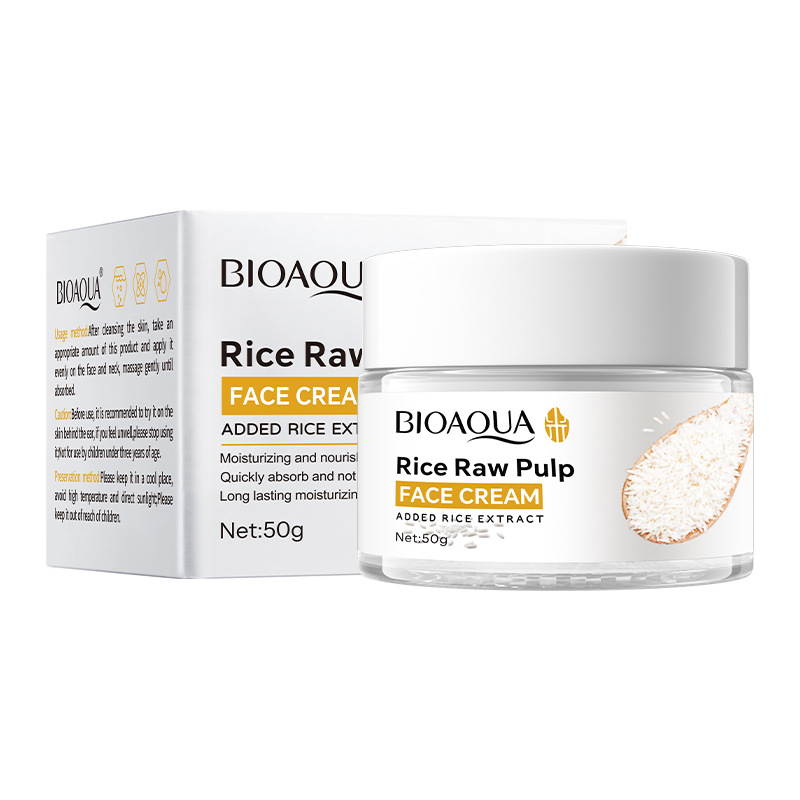 Crema Facial Hidratante de Arroz para Cuidado Facial