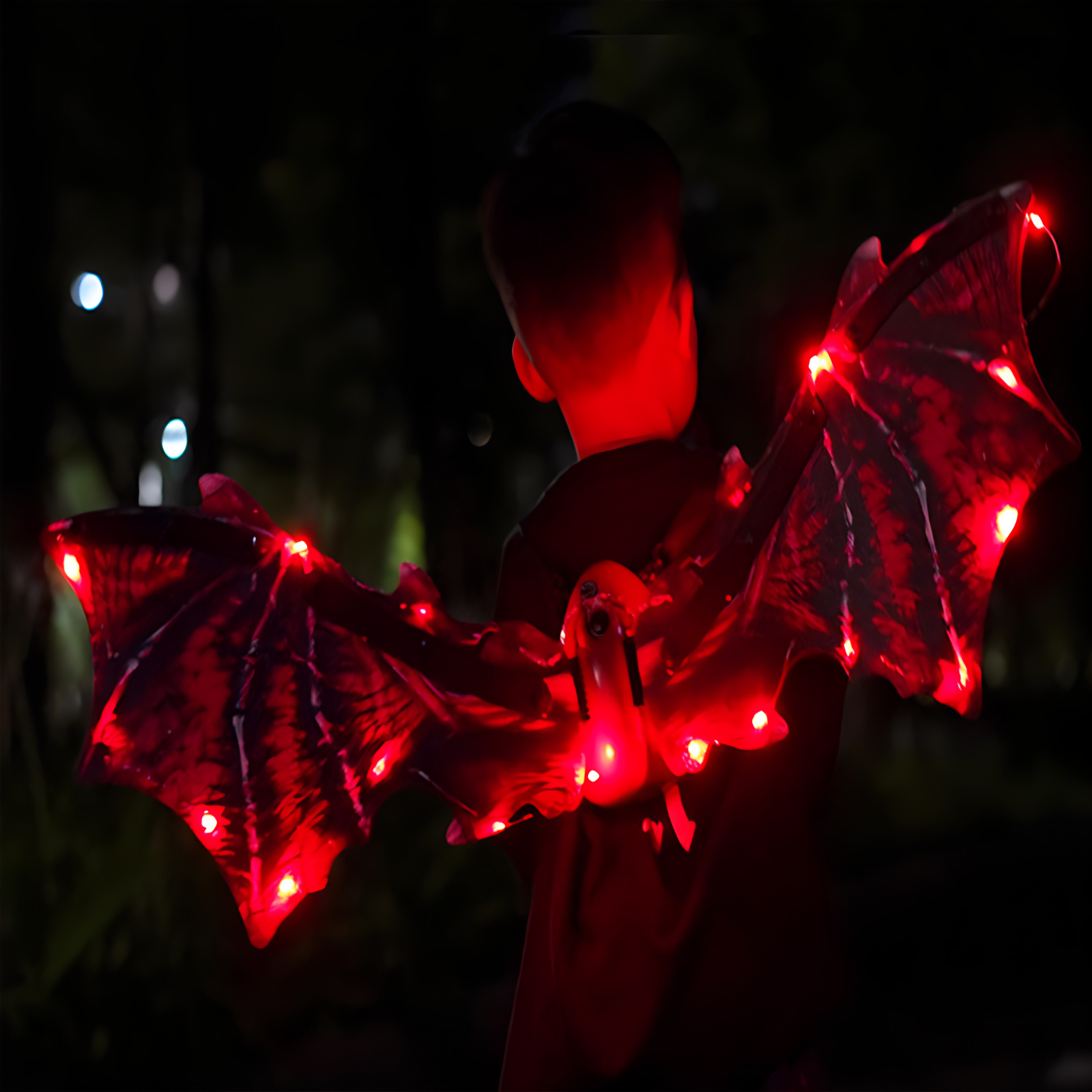 Fuente transfronteriza para niños luminosos globo de mariposa alas alas de Halloween alas de demonios luces LED juguetes decorativos