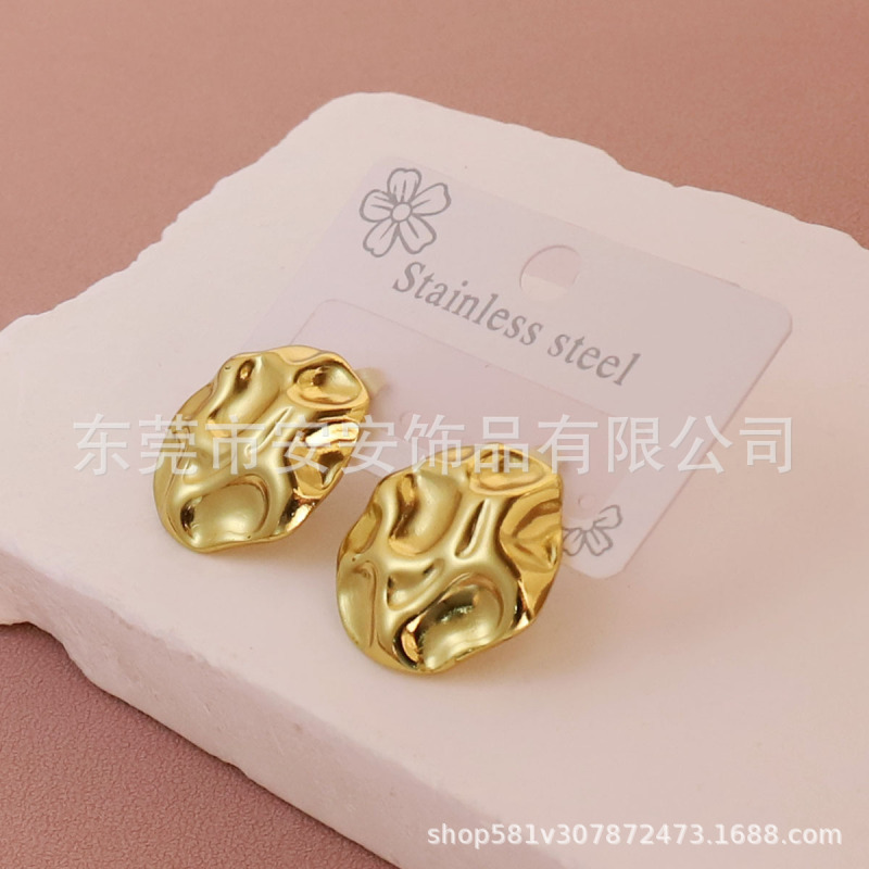 复古法式经典图案爱心耳钉约会礼物优雅轻奢高级感简约钛钢饰品女|undefined