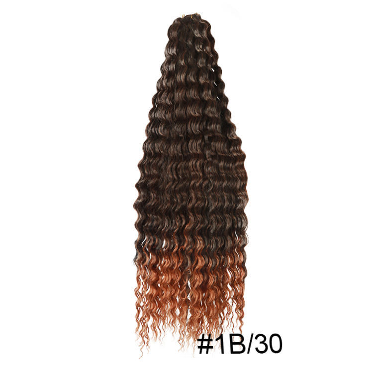 Peluca de Fibra Sintética, Cabello con Ondas Profundas, Ondas Grandes, 30 Pulgadas, 120g, Fábrica de Cabello de Crochet Xuchang