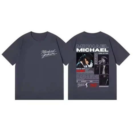 90S Classic Michael Jackson Graphic T-Shirt Fashion Rock Retro Short Sleeve Tee Men's 90S Classic Michael Jackson Graphic T-Shirt Fashion Rock Retro Short Sleeve Tee Men's