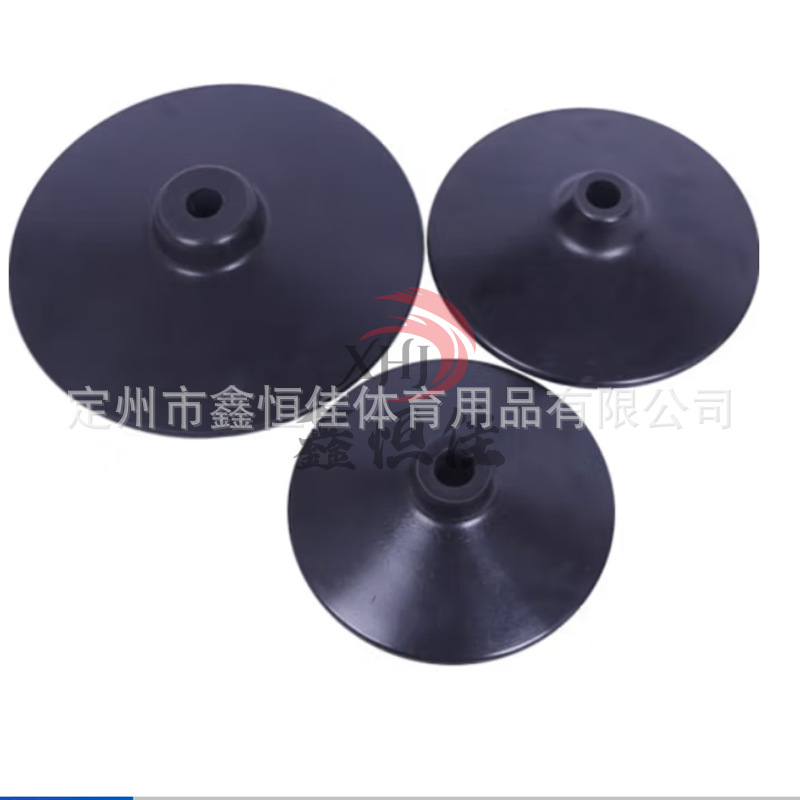 橡胶铸铁底座红白杆标志杆底座 障碍杆蛇形跑标杆  2KG橡胶底座