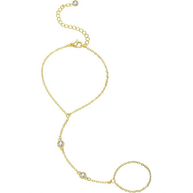 2025 best-selling foreign trade exquisite bracelet with ring adjustable non-fading fashion generous wear accessories design