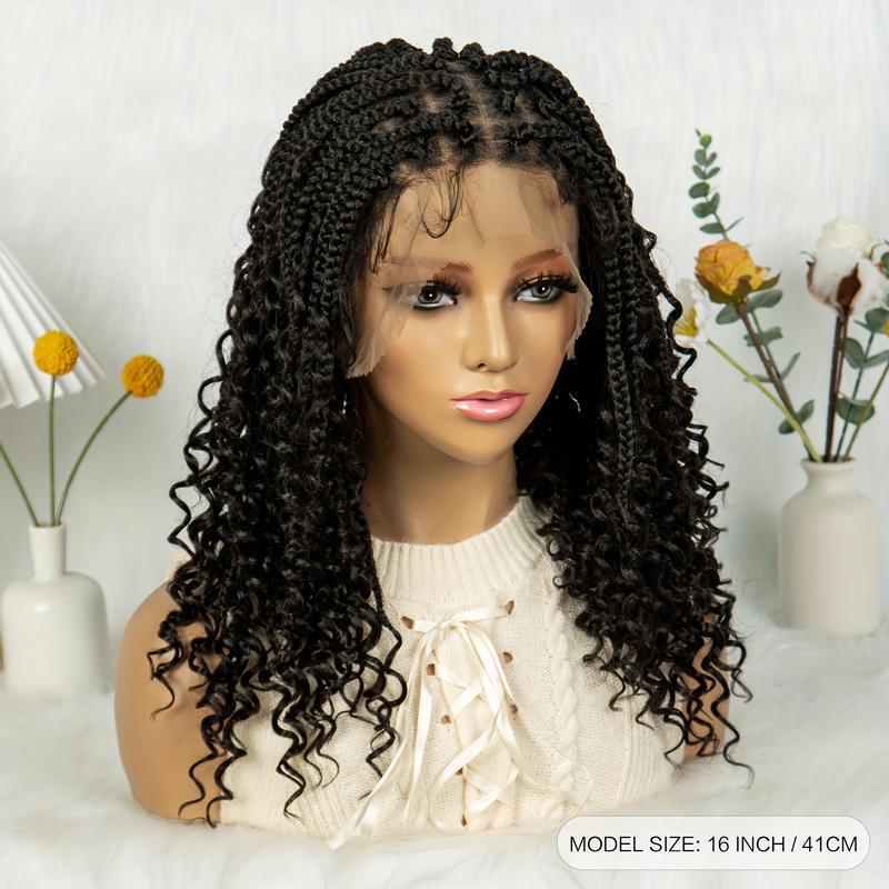 Elegant Full Lace Goddess Wig Medium Length Curly Woven|undefined