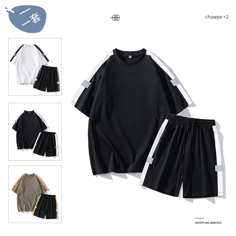 Conjunto Deportivo Casual para Hombre de Elastano con Cuello Redondo