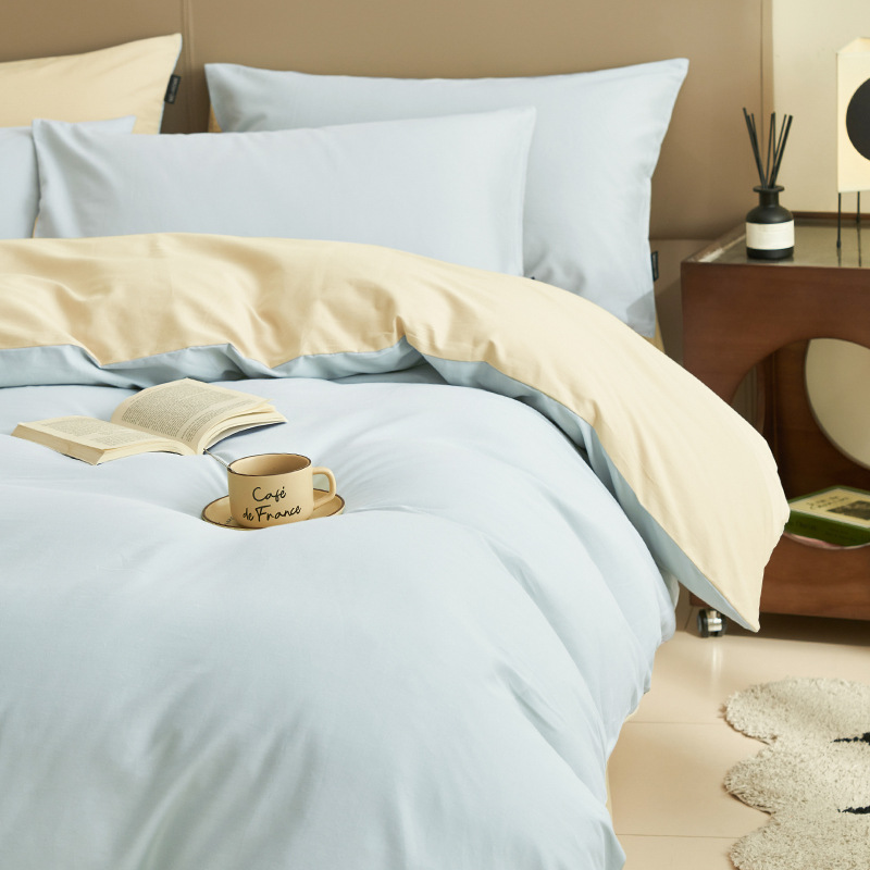 Luz de lujo 40 camas de cuatro piezas de algodón puro algodón 2025 nuevo estilo de alta calidad sábanas de cama de dormitorio principal tres