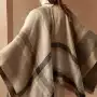 保暖双面格子秋冬披肩