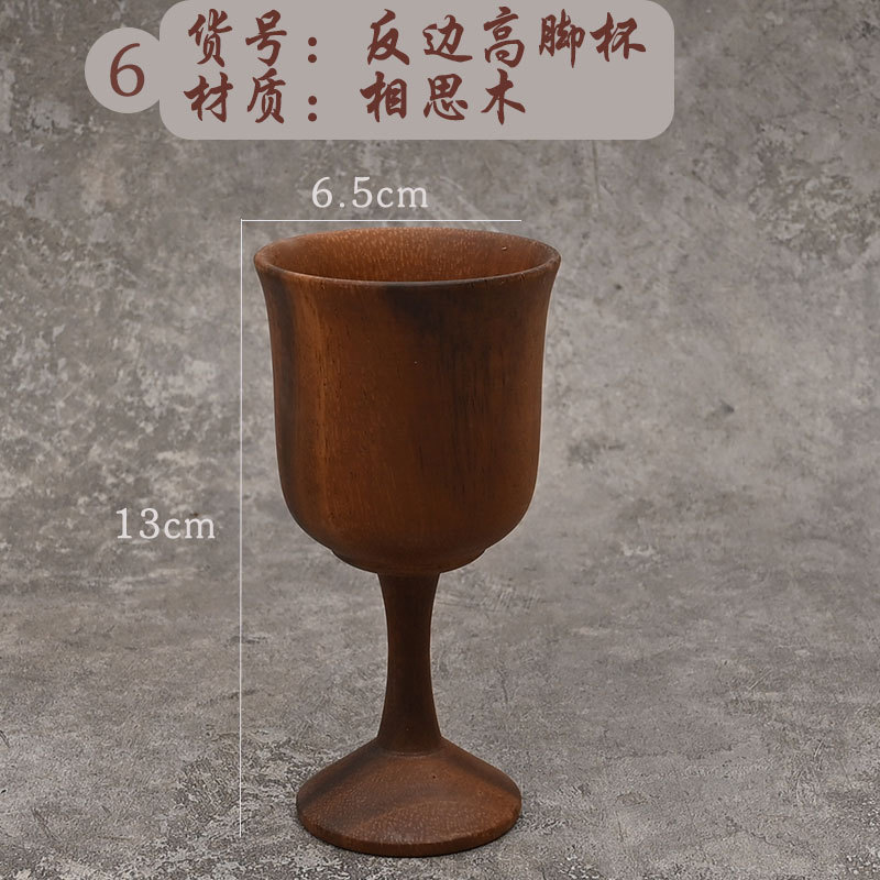 Cubilete reverso de madera de acacia n. ° 6 (moldeado integrado)