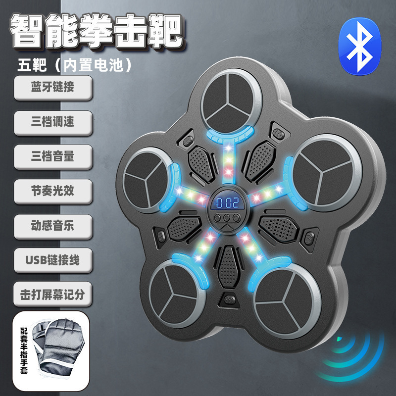 5개 타겟 뮤직복싱 머신 [블루투스] 충전식 버전