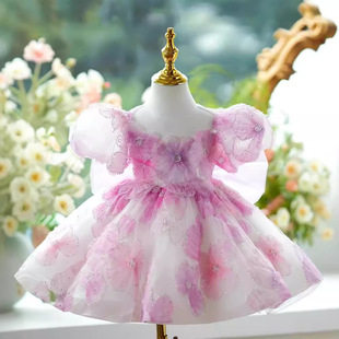 Piano Performance Dress Girl Princess Dress Accessible Luxury Niche Classy Flower Girl Wedding Dress Kidsren Host Tutu Skirt Spring