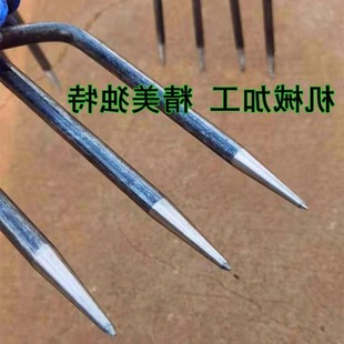 Agricultural thickened manganese steel Three-tooth rake, peanut rake, old-fashioned sweet potato rake, grass rake, ground turning